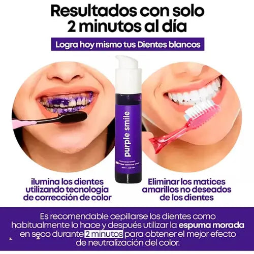Purple Smile™: Protege Tu Sonrisa y Elimina Manchas Amarillentas